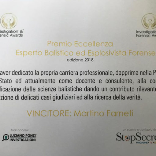 Award Balistica Forense